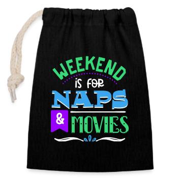 Watch Movie Statement Streaming Theater Movies - Closable cotton gift bag (14x20cm) - black - Front