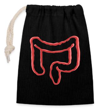 ORGANE INTESTINAL - Sac cadeau en coton avec cordon (14 x 20 cm) - noir - Devant