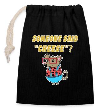 Mouse Statement Pets Lap Animal Pets Pet - Closable cotton gift bag (14x20cm) - black - Front