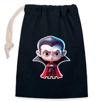 Little Vampire - Closable cotton gift bag (14x20cm) - navy - Front