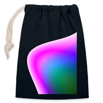 Cosmic Color Waves - Abstract Gradient - Closable cotton gift bag (14x20cm) - navy - Front