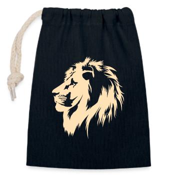 King of the Cats (sand) - Closable cotton gift bag (14x20cm) - navy - Front