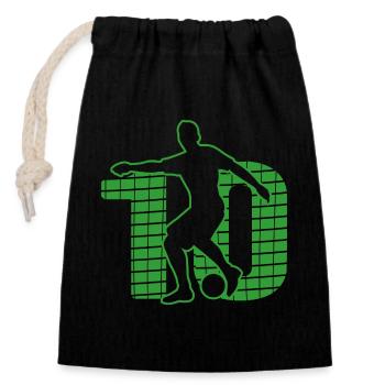 Soccer sport Soccer Soccer Pitch NO.10 - Closable cotton gift bag (14x20cm) - black - Front