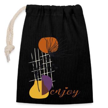 Enjoy Fantasy Ornament - Closable cotton gift bag (14x20cm) - black - Front