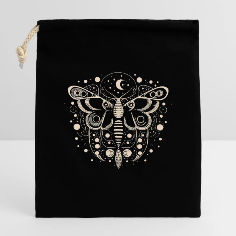 Celestial Moth Verschließbarer Geschenkbeutel aus Baumwolle (14x20cm)