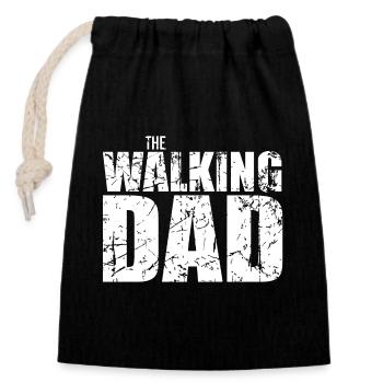The Walking Dad - Verschließbarer Geschenkbeutel aus Baumwolle (14x20cm) - Schwarz - Vorne