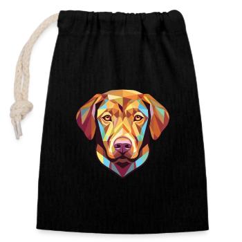 Chesapeake Bay Retriever Dog Breed Watercolor - Closable cotton gift bag (14x20cm) - black - Front