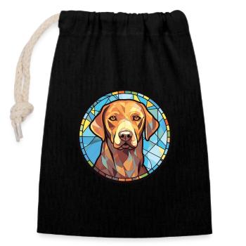 Chesapeake Bay Retriever Dog Breed Watercolor - Closable cotton gift bag (14x20cm) - black - Front
