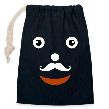 Vintage Clown Face for Costumes - Closable cotton gift bag (14x20cm) - navy - Front