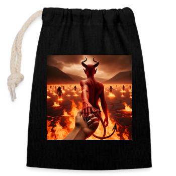 Follow Me to the Abyss - Infernal Devil's Pact #09 - Closable cotton gift bag (14x20cm) - black - Front