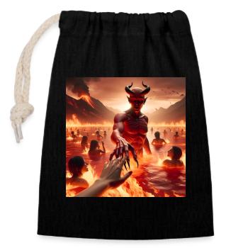 Follow Me to the Abyss - Infernal Devil's Pact #14 - Closable cotton gift bag (14x20cm) - black - Front
