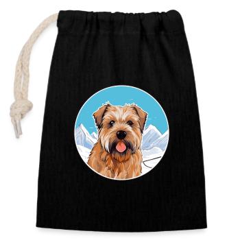 Norfolk Terrier Hunderasse Karikatur Kawaii Watercolo - Verschließbarer Geschenkbeutel aus Baumwolle (14x20cm) - Schwarz - Vorne