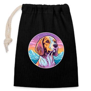 Bruno Jura Hund Rasse Cartoon Kawaii Watercol - Verschließbarer Geschenkbeutel aus Baumwolle (14x20cm) - Schwarz - Vorne