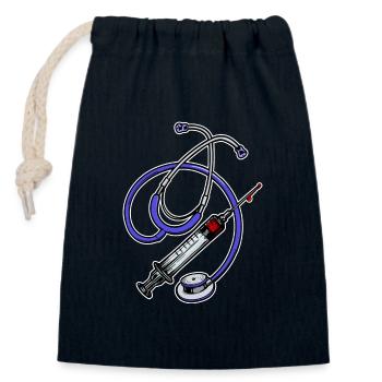 Doctor Job Profession Career Supervisor Work - Closable cotton gift bag (14x20cm) - navy - Front