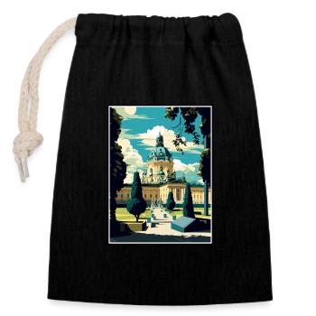 Melk Austria Vintage Reiseposter WPA Souvenir - Verschließbarer Geschenkbeutel aus Baumwolle (14x20cm) - Schwarz - Vorne