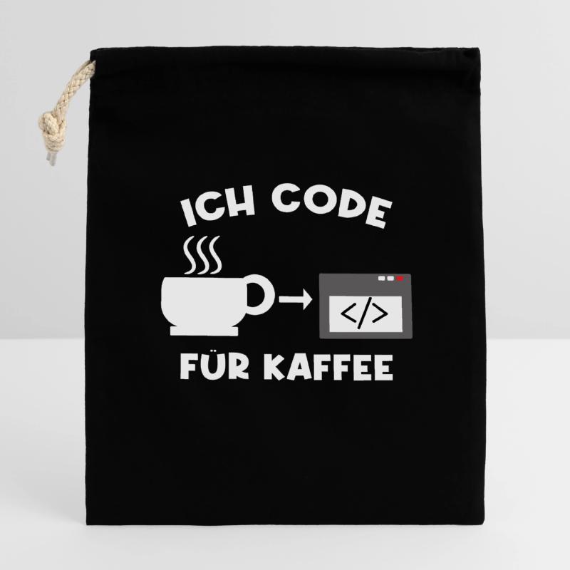 Workaholic Job Coder Karriere Erfolg Statement Verschließbarer Geschenkbeutel aus Baumwolle (14x20cm)