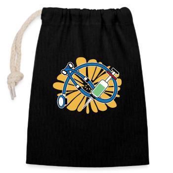 Carrière Médecin Superviseur d’emploi Réussite Profession - Sac cadeau en coton avec cordon (14 x 20 cm) - noir - Devant
