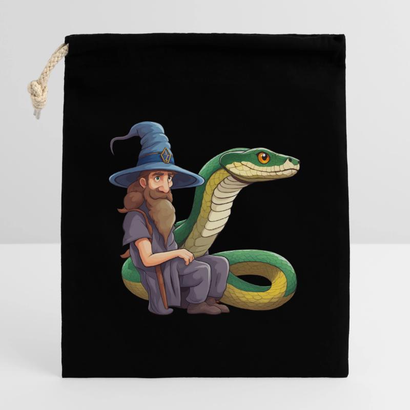 Wizard Snake Anaconda snake Snake Boa Python Closable cotton gift bag (14x20cm)