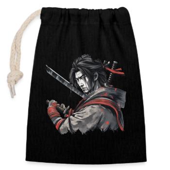 Samurai Spirit: Ancient Art of the Sword - Closable cotton gift bag (14x20cm) - black - Front