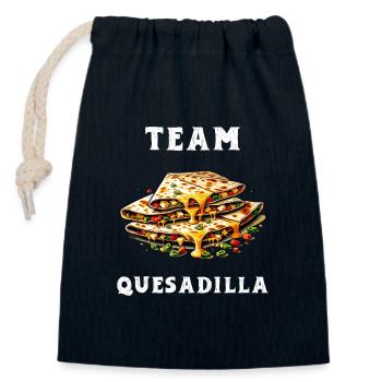 Team Quesadilla Mexico - Closable cotton gift bag (14x20cm) - navy - Front