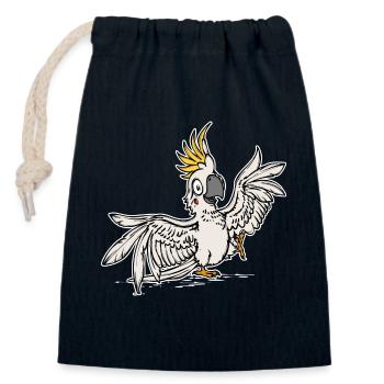 Papagei Haustier Tropisch Vogel Tier Zootiere - Verschließbarer Geschenkbeutel aus Baumwolle (14x20cm) - Navy - Vorne