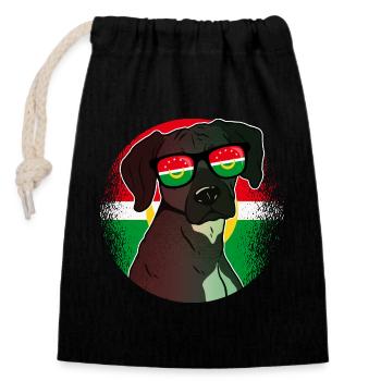 Arab Maghreb Union - Closable cotton gift bag (14x20cm) - black - Front
