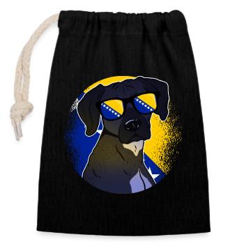 Bosnie et Herzégovine - Sac cadeau en coton avec cordon (14 x 20 cm) - noir - Devant