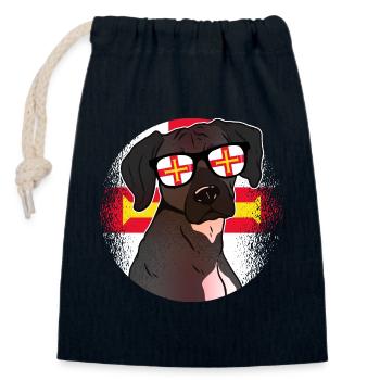 Guernsey - Verschließbarer Geschenkbeutel aus Baumwolle (14x20cm) - Navy - Vorne