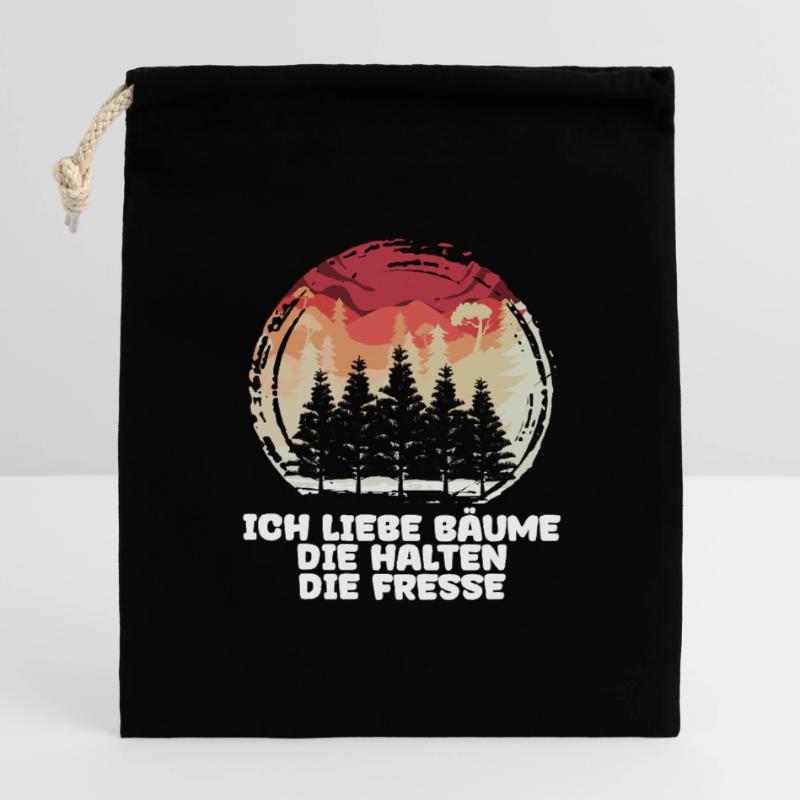 Forester Tree Forestry Statement Woodwork Lumberjack Closable cotton gift bag (14x20cm)