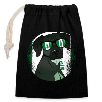 Norfolk Island - Closable cotton gift bag (14x20cm) - black - Front