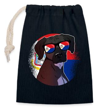 Sint Maarten - Verschließbarer Geschenkbeutel aus Baumwolle (14x20cm) - Navy - Vorne