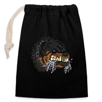 Good Boy - Closable cotton gift bag (14x20cm) - black - Front