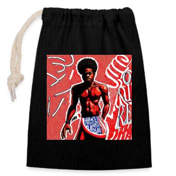 A Lovely Day - pop art - Sac cadeau en coton avec cordon (14 x 20 cm) - noir - Devant