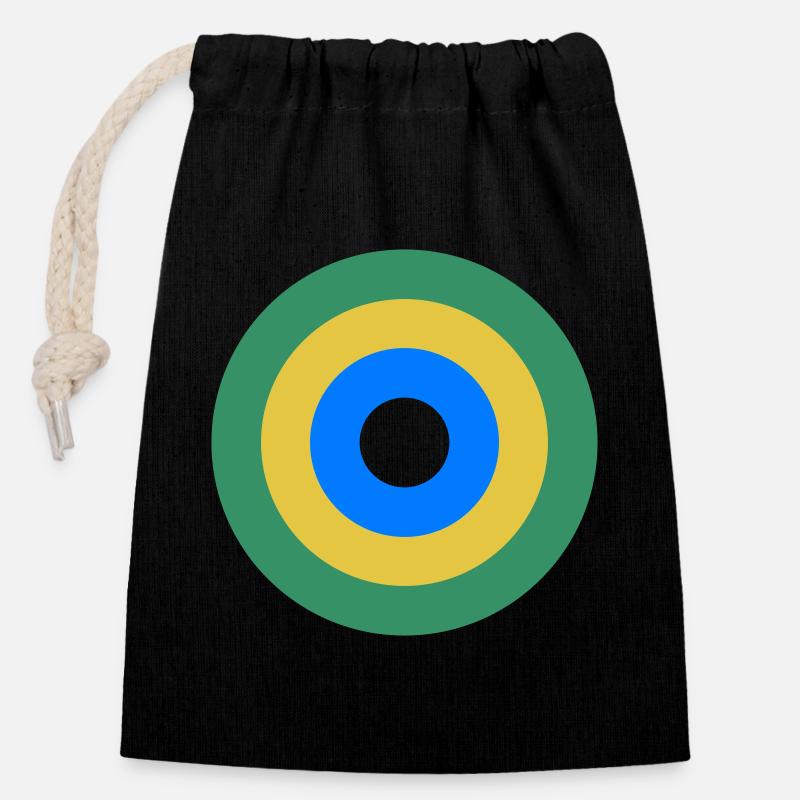 Evil-Eye Focus - Closable cotton gift bag (14x20cm) - black