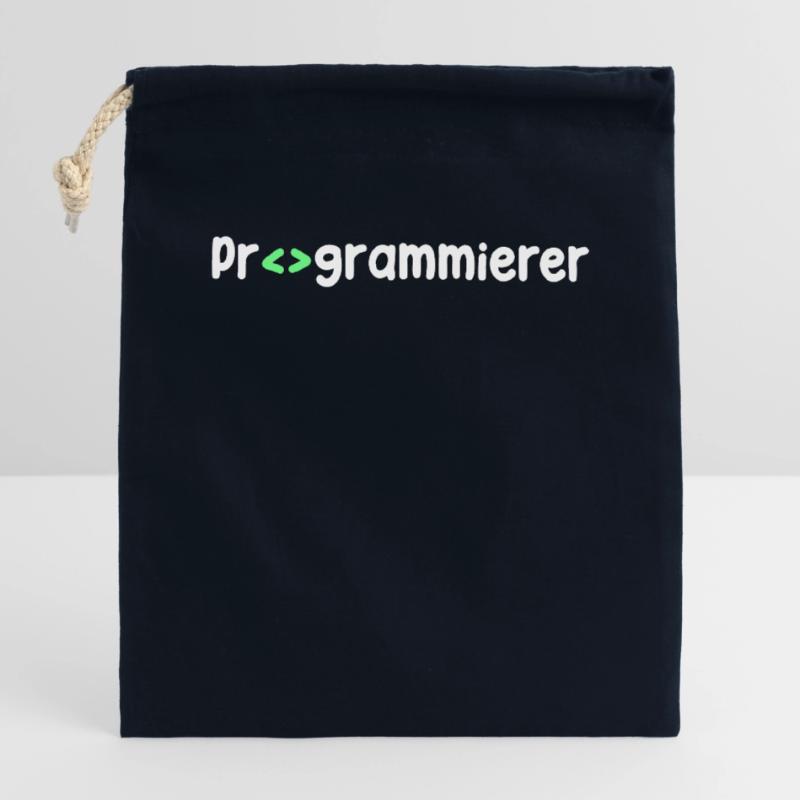 Programmeur, Geek, Script, Code, Nerd Sac cadeau en coton avec cordon (14 x 20 cm)