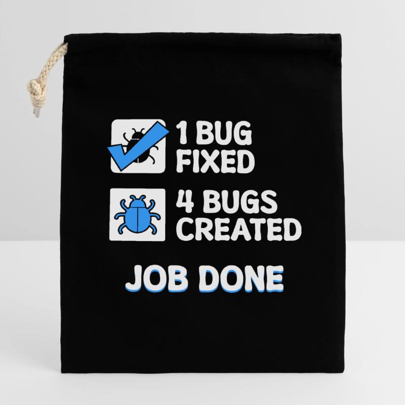 Bugfixing Developer Bugs Code Statement Informatik Verschließbarer Geschenkbeutel aus Baumwolle (14x20cm)
