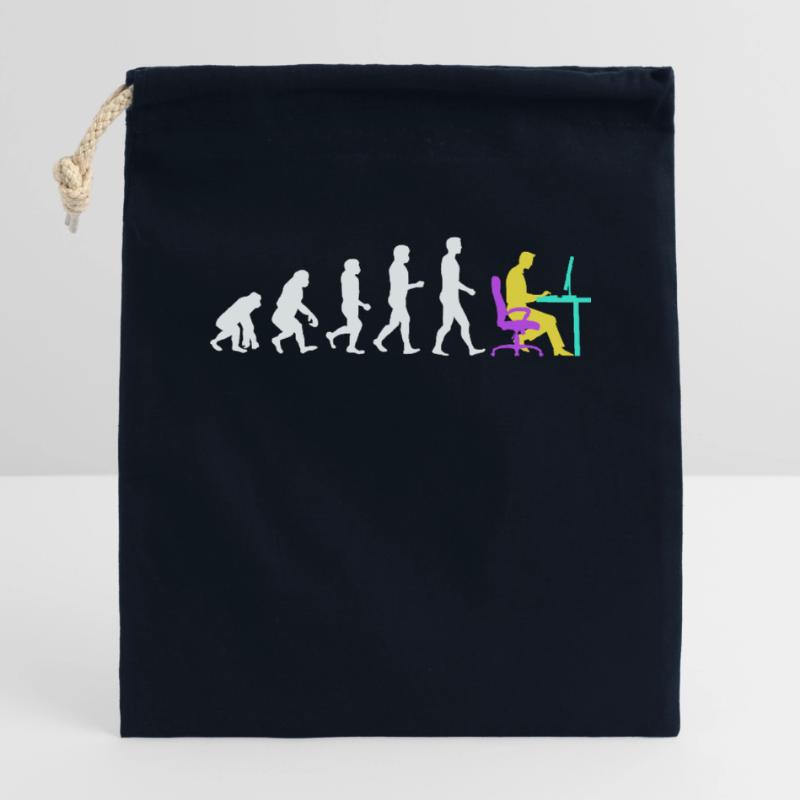 Développeur Evolution Computergeek Open Source Sac cadeau en coton avec cordon (14 x 20 cm)