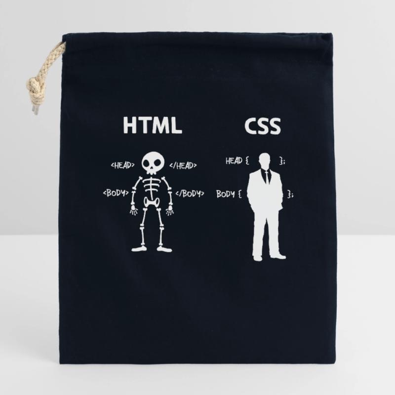 Code Css C++ Php Java Developer Code Skripting Verschließbarer Geschenkbeutel aus Baumwolle (14x20cm)