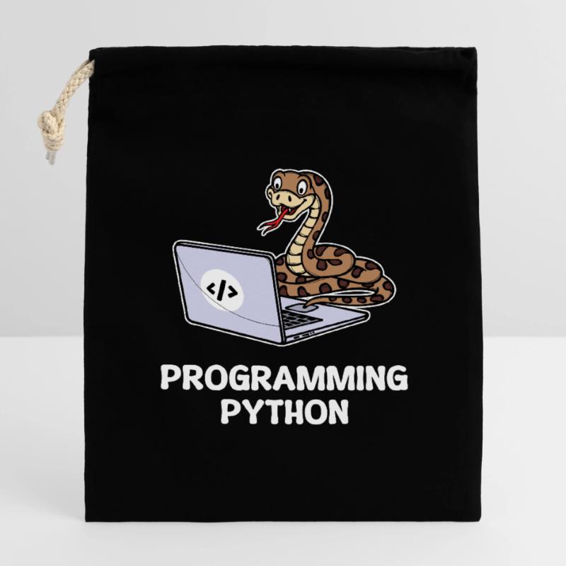 Programmeur de scripts, Développeur de débogage informatique Sac cadeau en coton avec cordon (14 x 20 cm)