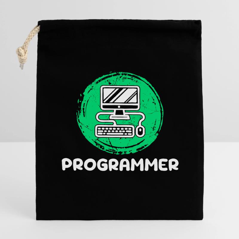 Computer Developer Programmierer Computerfreak Verschließbarer Geschenkbeutel aus Baumwolle (14x20cm)