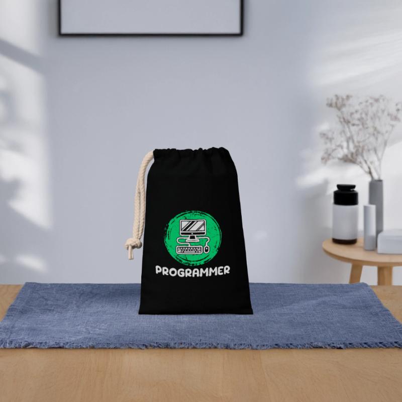 Computer Developer Programmierer Computerfreak Verschließbarer Geschenkbeutel aus Baumwolle (14x20cm)