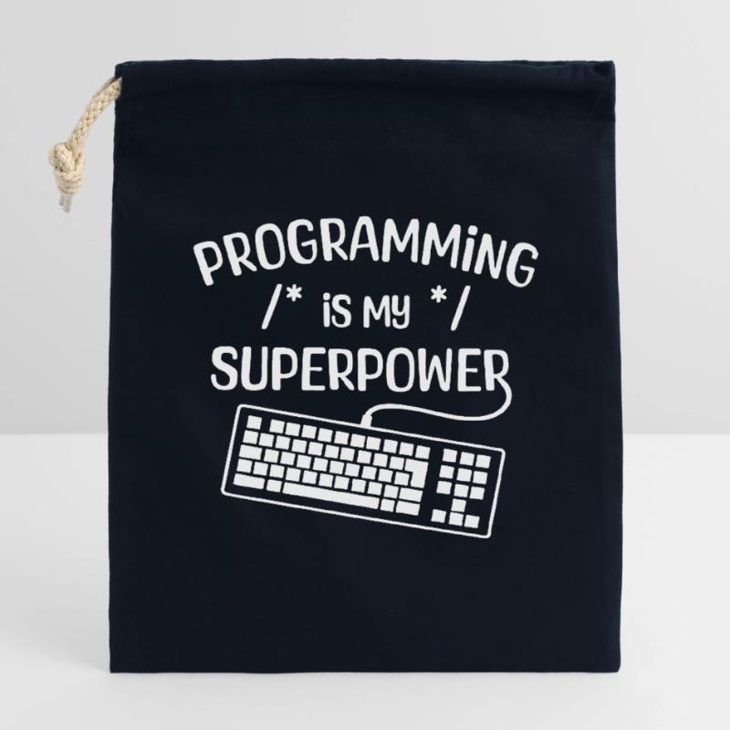 Déclaration du développeur Computerfreak Codage informatique Sac cadeau en coton avec cordon (14 x 20 cm)