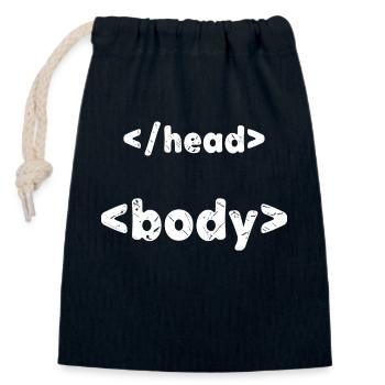 Code Programmierer Developer Skripting Informatik - Verschließbarer Geschenkbeutel aus Baumwolle (14x20cm) - Navy - Vorne