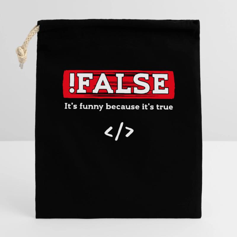 Debug Skripting Statement Developer Code Nerd Verschließbarer Geschenkbeutel aus Baumwolle (14x20cm)