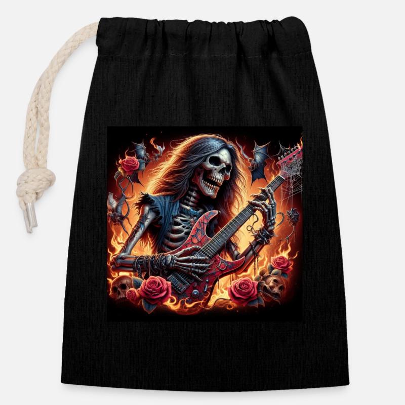 Metalhead After Death - Closable cotton gift bag (14x20cm) - black