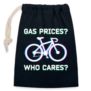Bicycle Statement Energy Storage Refueling Gasoline - Closable cotton gift bag (14x20cm) - navy - Front