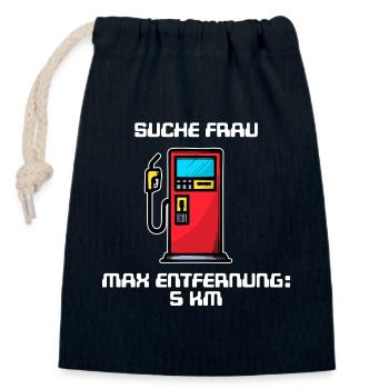 Zapfsäule Tanken Statement Tankstelle Benzin - Verschließbarer Geschenkbeutel aus Baumwolle (14x20cm) - Navy - Vorne