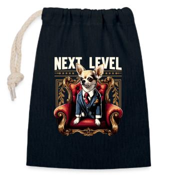Chihuahua Next Level King Chair Dog Gift - Closable cotton gift bag (14x20cm) - navy - Front