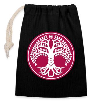 T-Shirt Tree of Life T-Shirt - Closable cotton gift bag (14x20cm) - black - Front