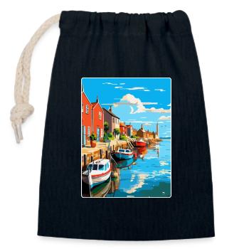 Whitstable, England, Vereinigtes Königreich, Vintage-Reiseposter, WPA - Verschließbarer Geschenkbeutel aus Baumwolle (14x20cm) - Navy - Vorne